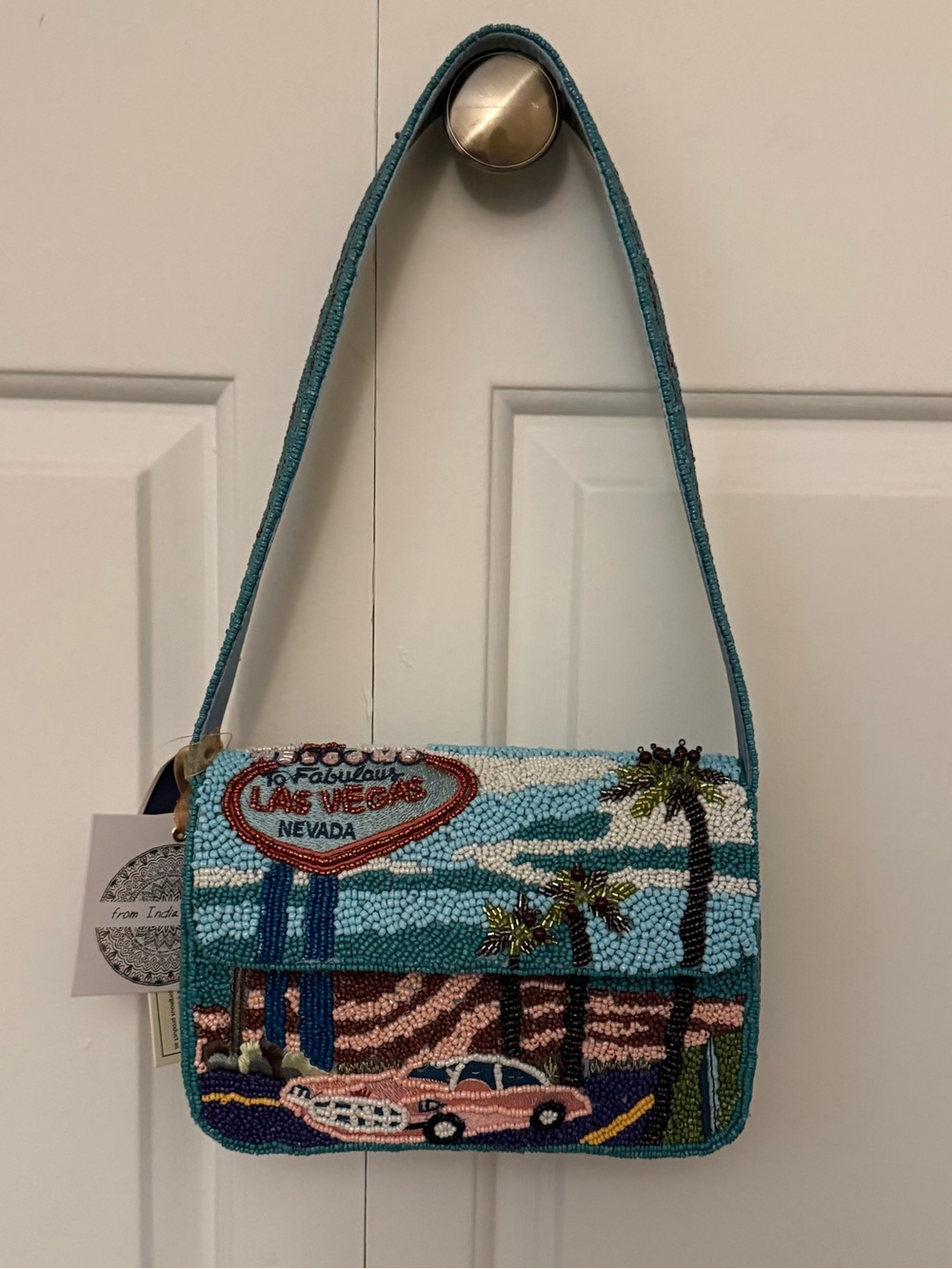 India Beaded Bag Welcome To Fabulous Las Vegas Nevada - Picture 3 of 10